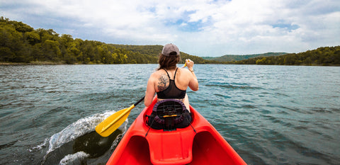 Kayaking lake camping