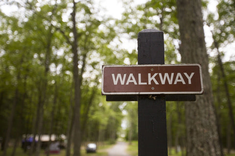 sign-walkway-rustic-camping-trail