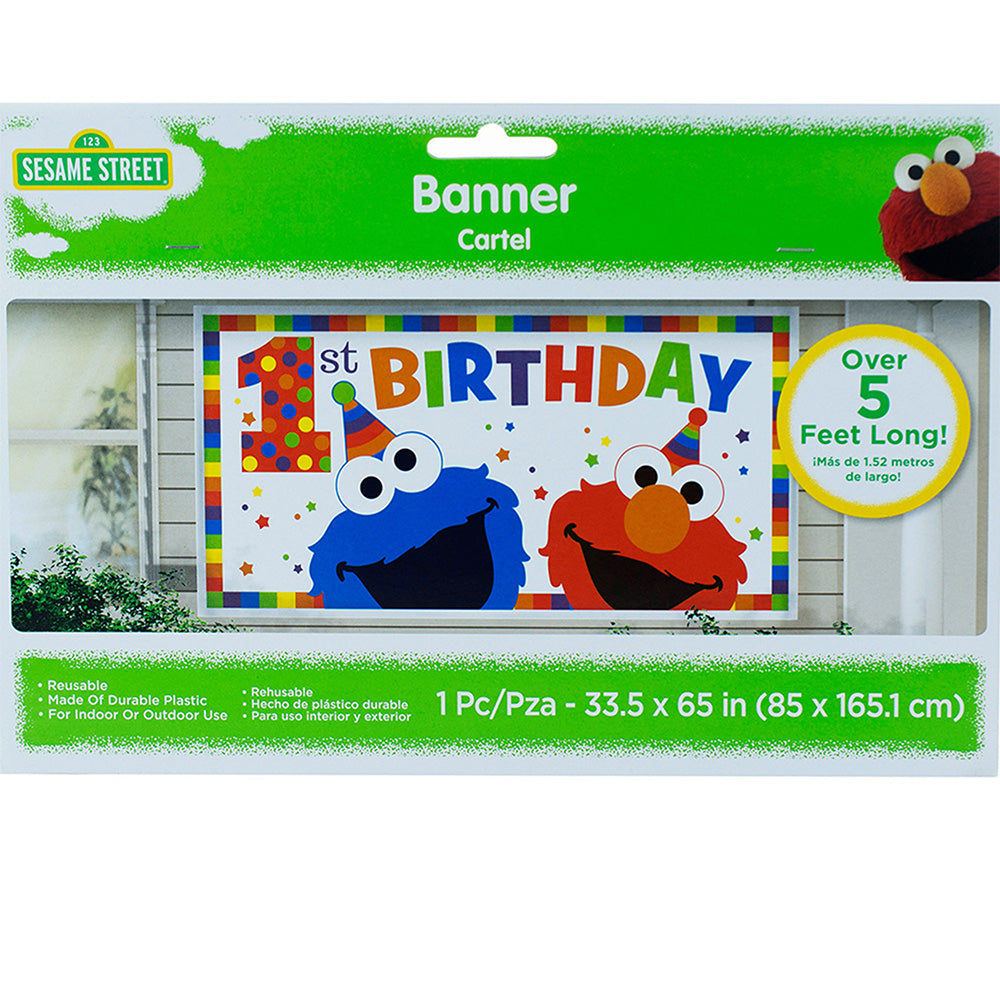 Elmo Birthday Banner Sesame Street Birthday Banner Party Supplies With Regard To Sesame Street Banner Template