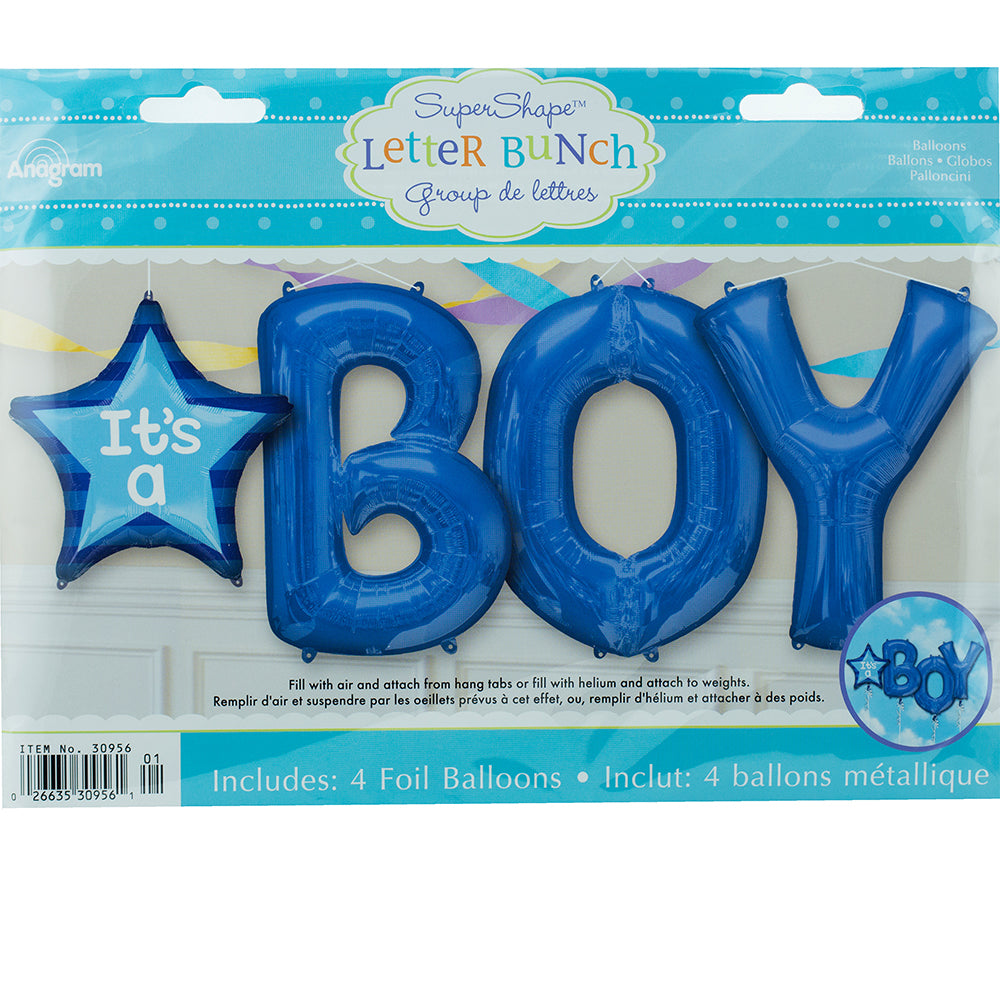 boy letter balloons