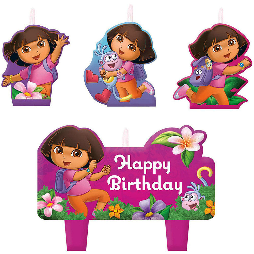 Dora Candle Birthday Set 4ct Pack