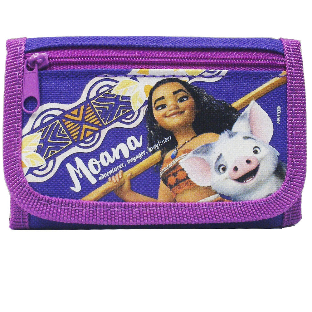 Moana Character Authentic Licensed Purple Trifold Wallet