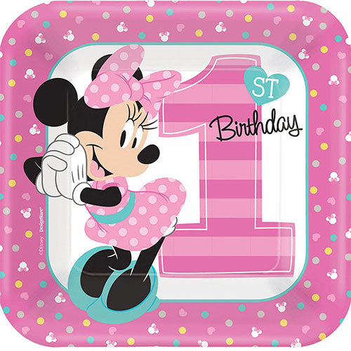 Minnie Mouse balloon Heart Shape 1st Birthday Foil 18