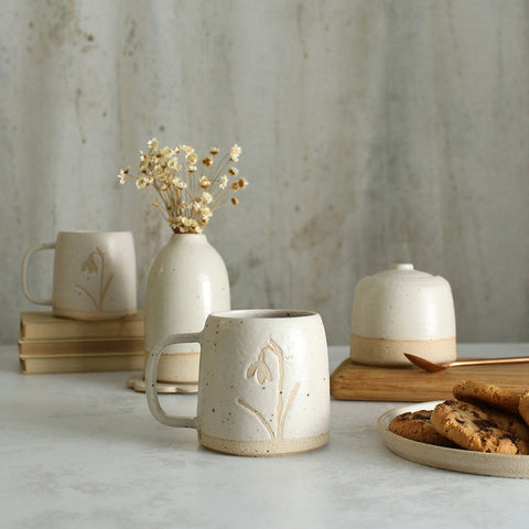 Snowdrop Stoneware Mug