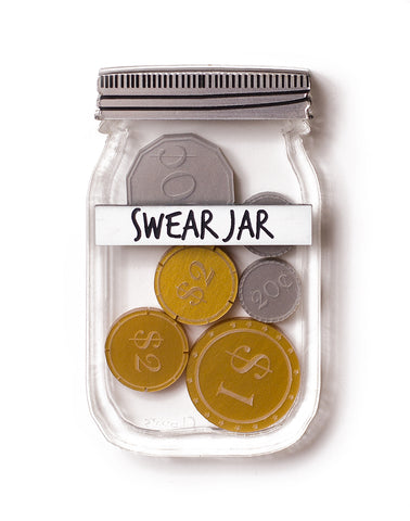 Swear Jar Brooch Aussie Coins