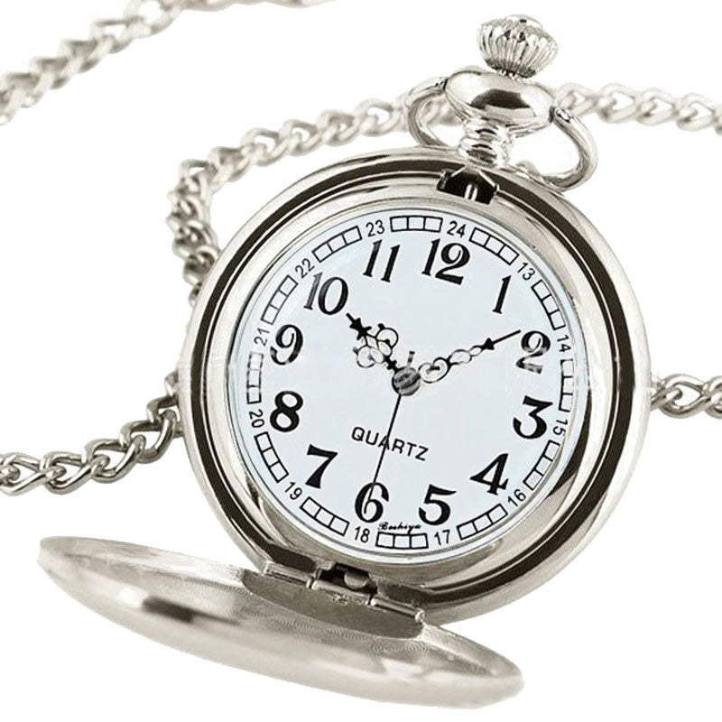 Luxury Vintage Silver Pocket Watch with 