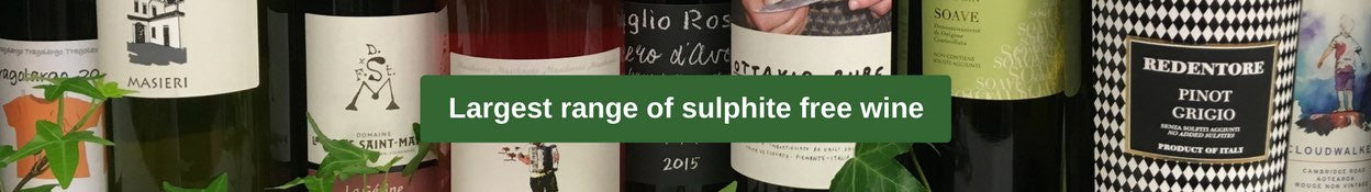 largest range of sulphite free wine in the UK