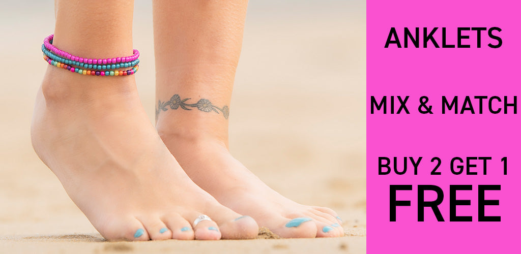 Buy 2 Get 1 FREE - mix and match anklets