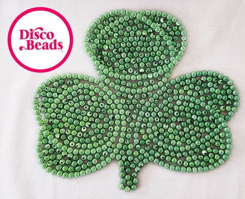 st. patricks day shamrock disco beads