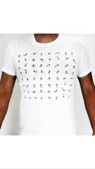 white men t shirt with little stick figures