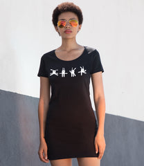 black t-shirt dress bunny print