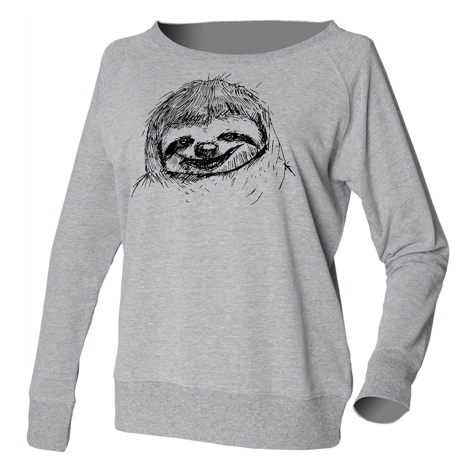 Smiling sloth grey jumper - ARTsy clothing product image