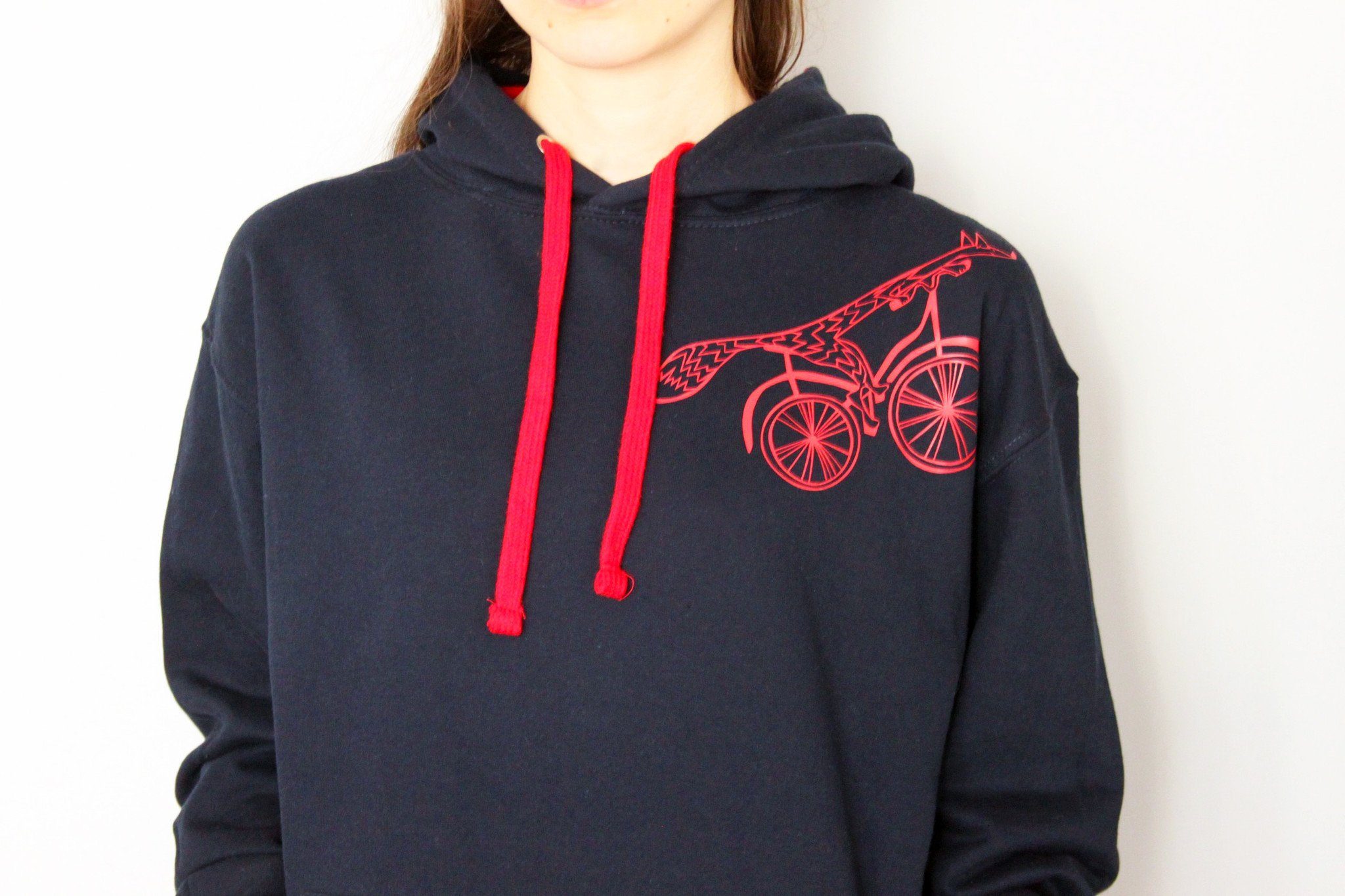 Fox on a bike Hoodie – ARTsy clothing