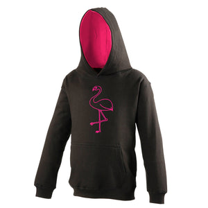 hot pink and black hoodie