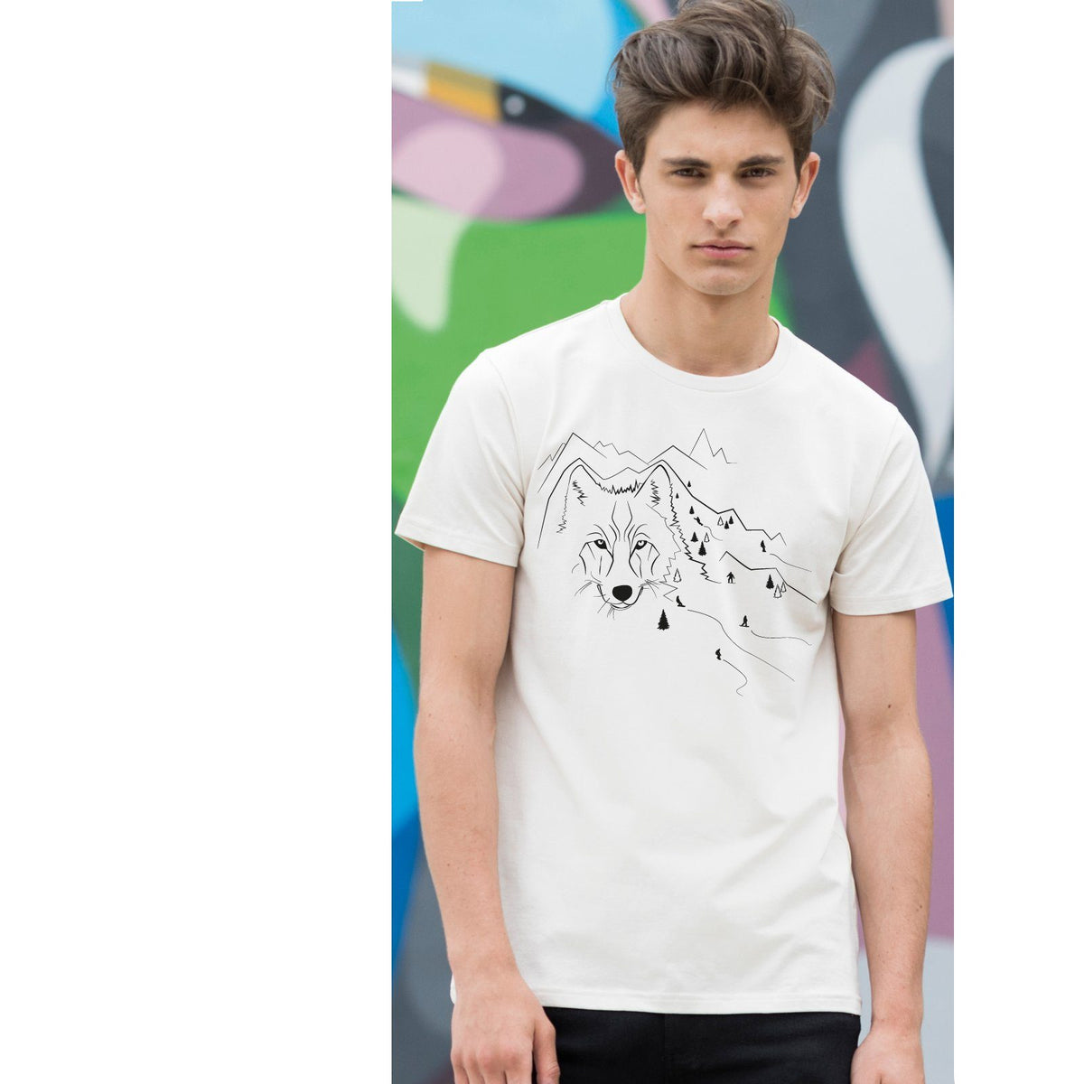 Mountain wolf men t-shirt – ARTsy clothing