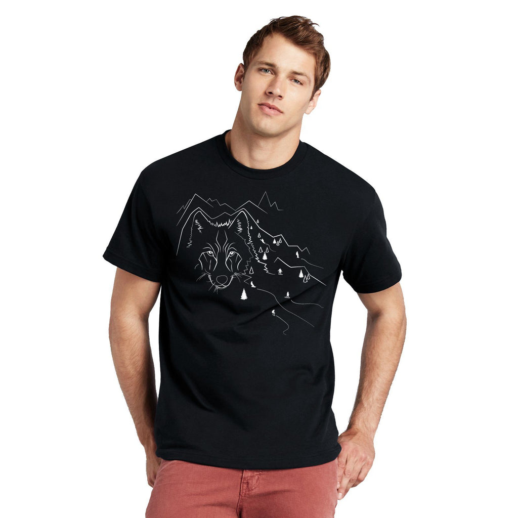 Mountain wolf men t-shirt – ARTsy clothing