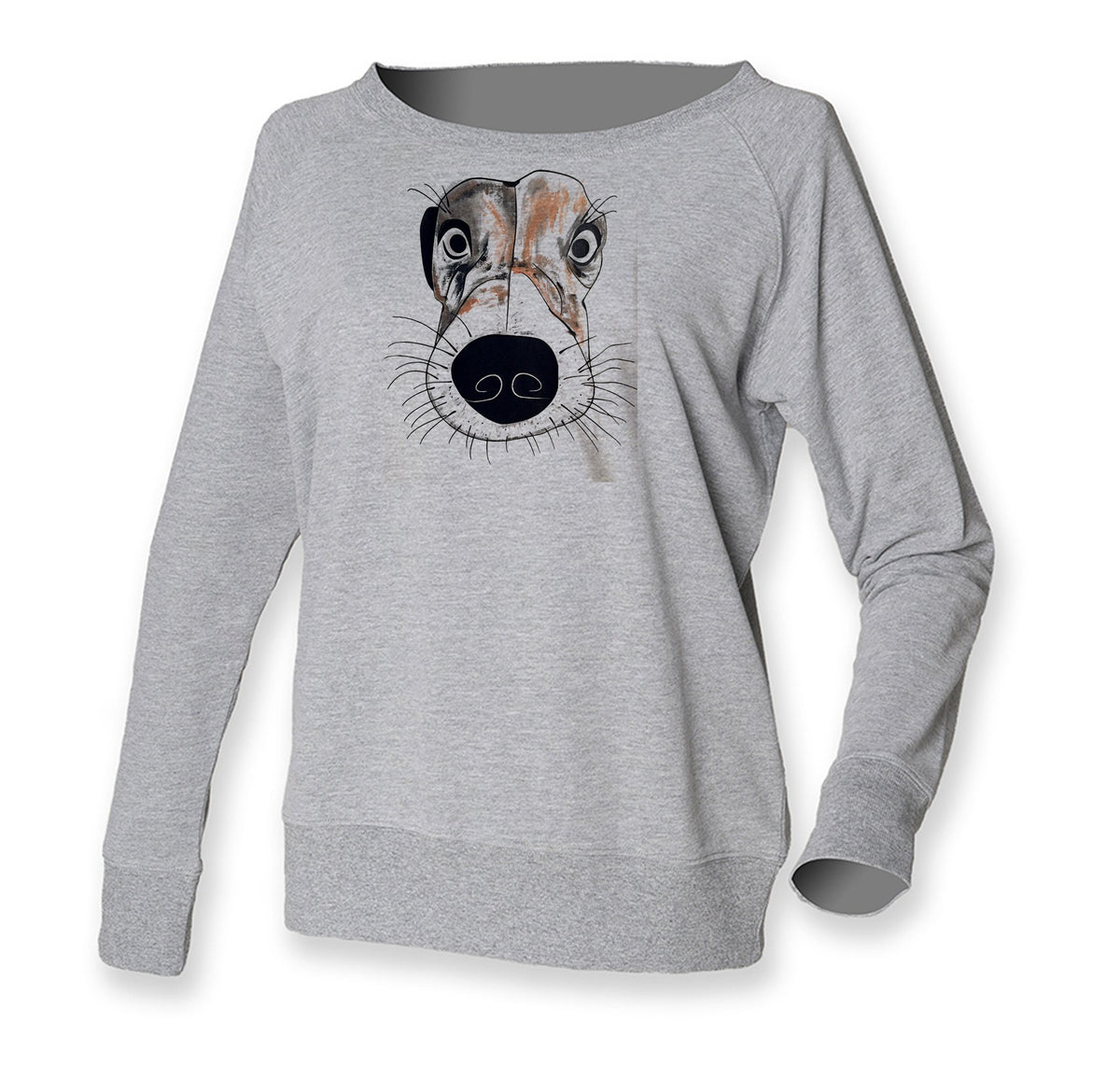 Jack Russel face jumper, grey – ARTsy clothing