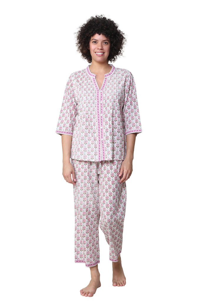 Essa Cotton 3/4th / Capri Printed Pyjama for Women
