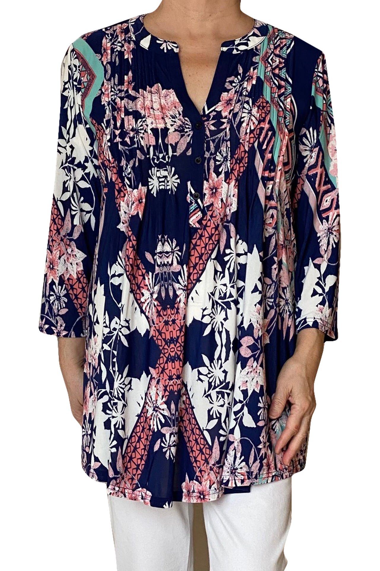 La Cera Key West Deco Print Tunic – La Cera™