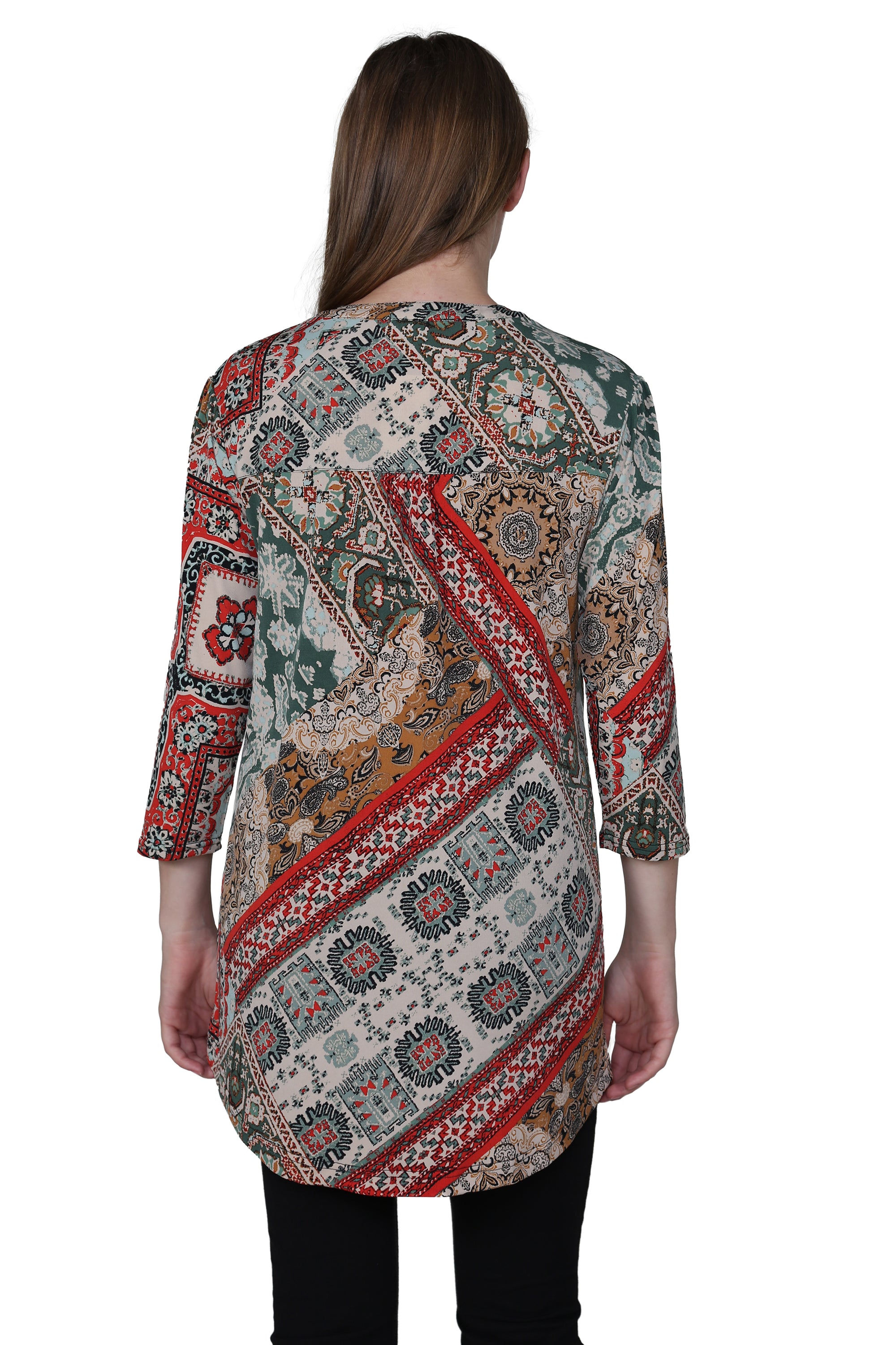 La Cera Persian Paisley Print Tunic – La Cera™