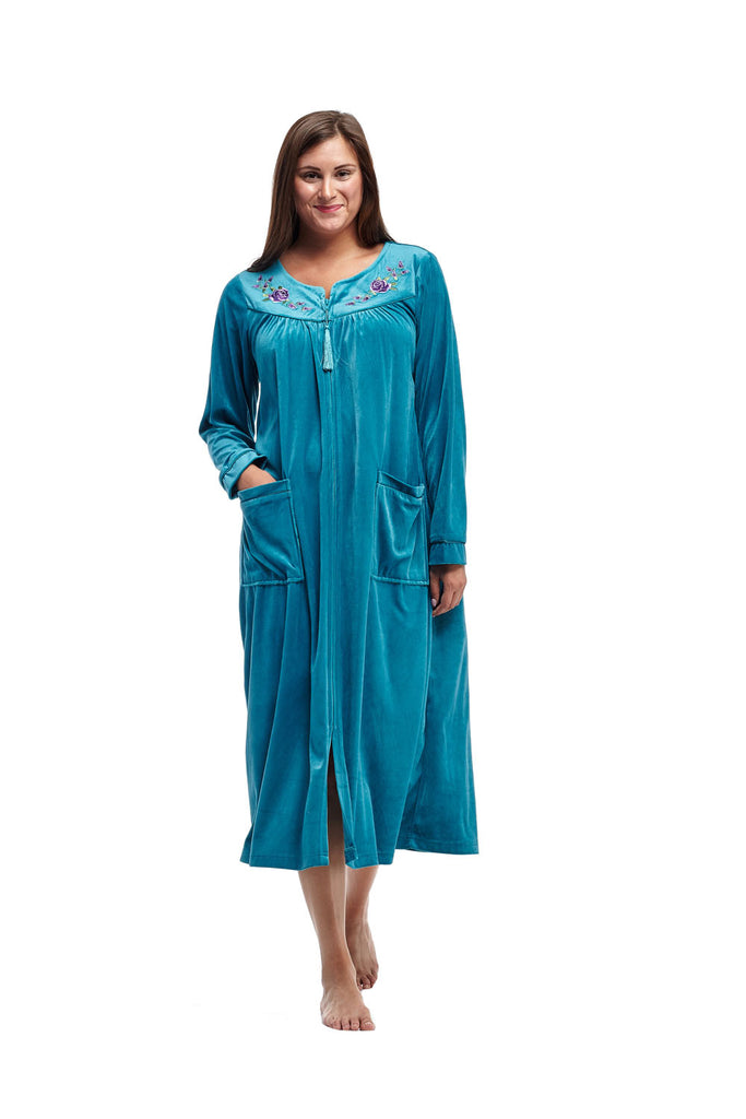 Robe de velour estampado de riscas maternity, Roupa de dormir de mulher e  homewear