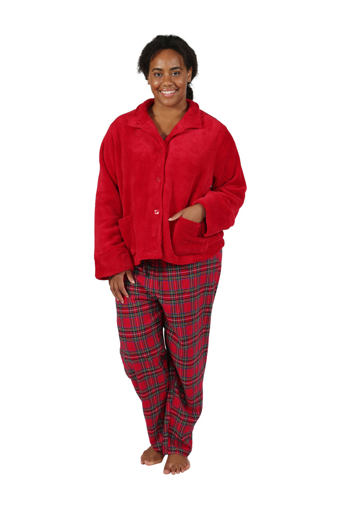 Plus Size Honeycomb Fleece Bed Jacket – La Cera™