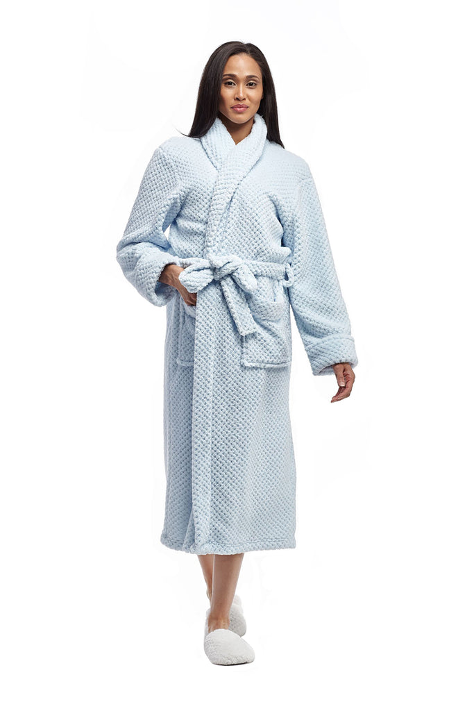 La Cera Snap Front Fleece Robe – La Cera™