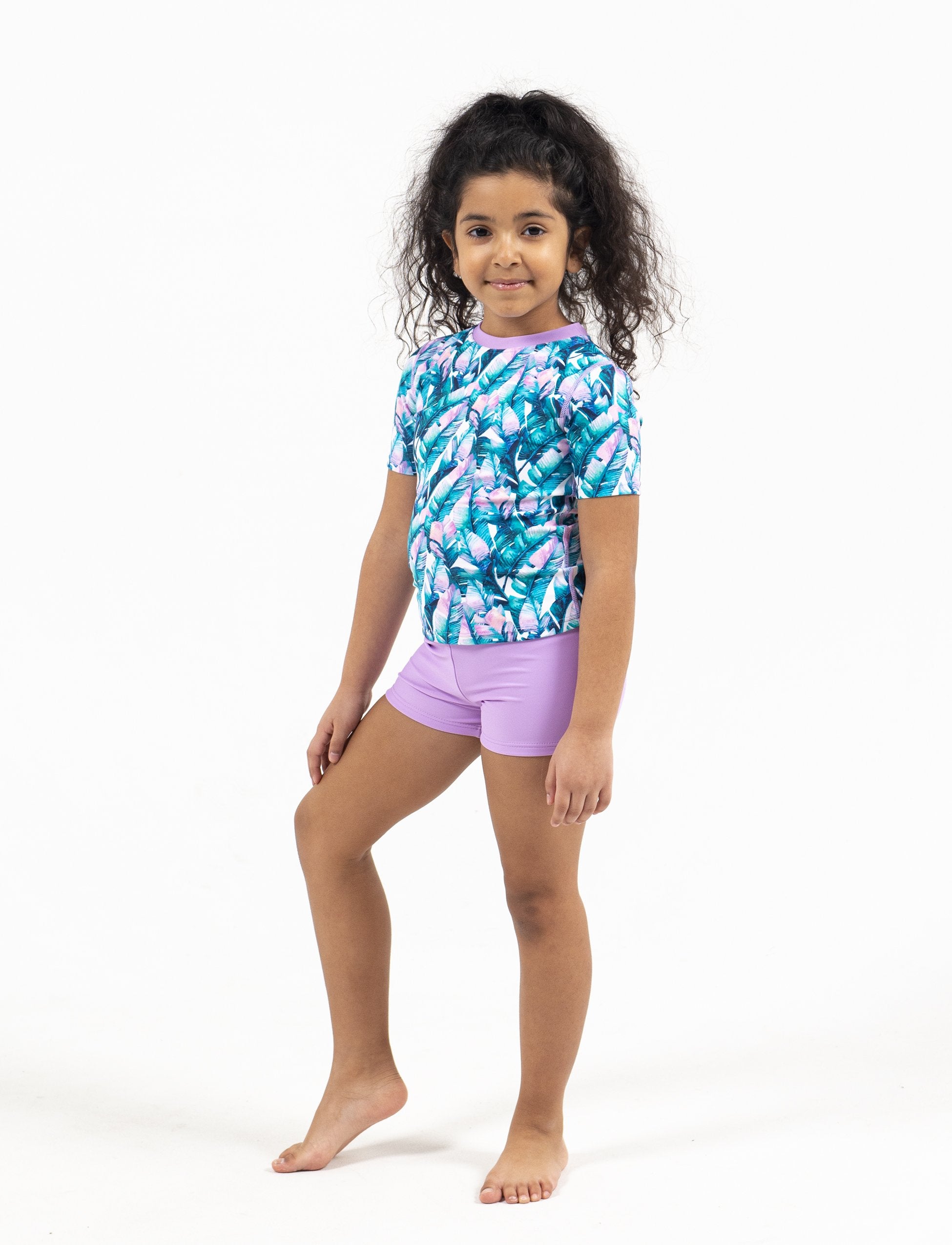 Girls 2 6x S S Rashguard Tankini Set Jill Yoga Intl