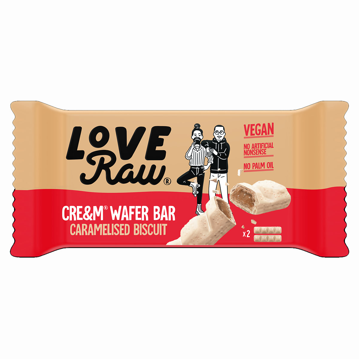 Image of NEW! Love Raw - Caramelised Biscuit Wafer  A CREM"WAFER BAR CARAMELISED BISCUIT 