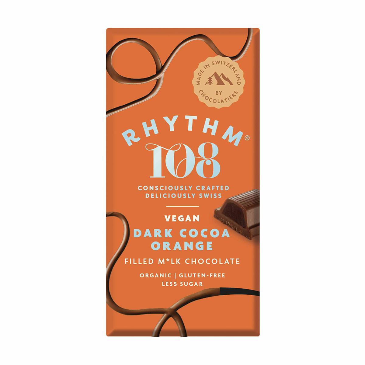 Image of 78% OFF! Rhythm 108 - Organic Swiss Dark Cocoa Orange Truffle Bar