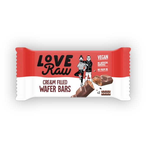 Image of Love Raw - 2 Cre&m Filled Chocolate Wafer Bars  CREM FILED WAFER BARS 