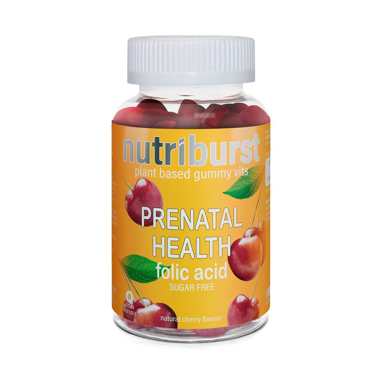 Image of 90% OFF! Nutriburst - Vitamin Gummies: Prenatal Health with Folic Acid 'v ww il Dant based gummyvits PRENATAL AT folic acid SUGAR FREE 1 N R - 