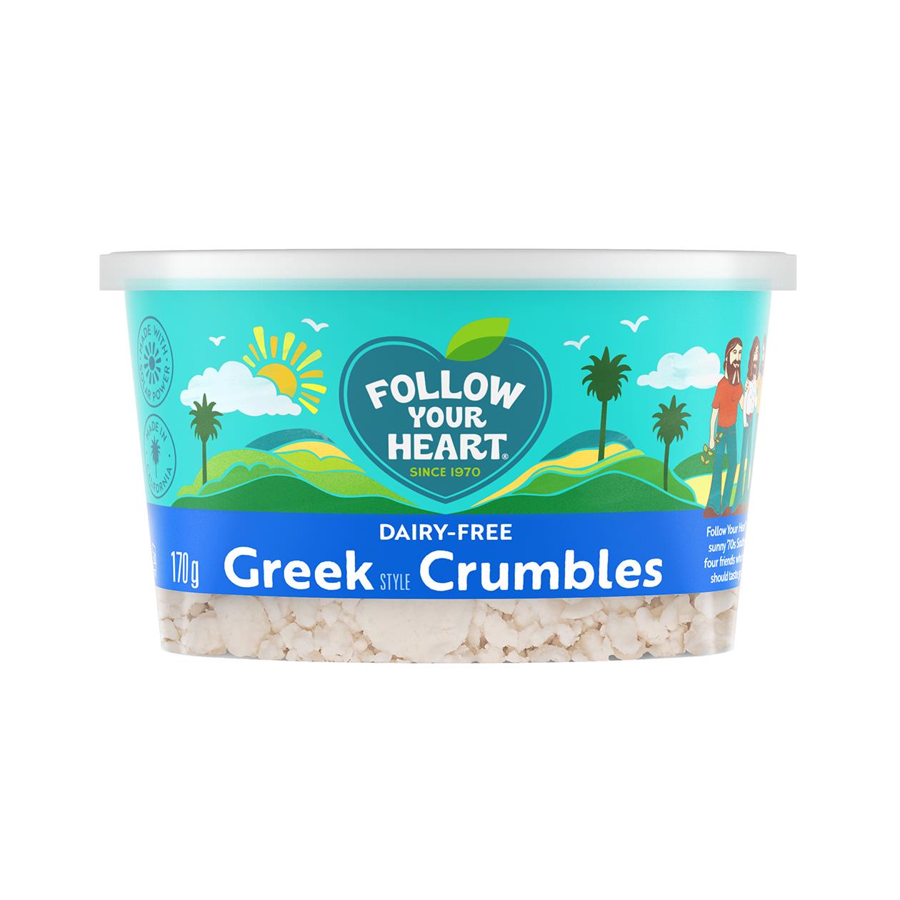 Image of 15% OFF! Follow Your Heart - Dairy Free Greek Style Crumbles  8 T HEART DAIRY-FREE 