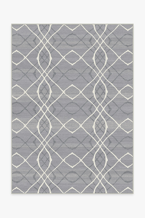 Sakalar Grey Floral Medallion Washable Rug – Loopsie