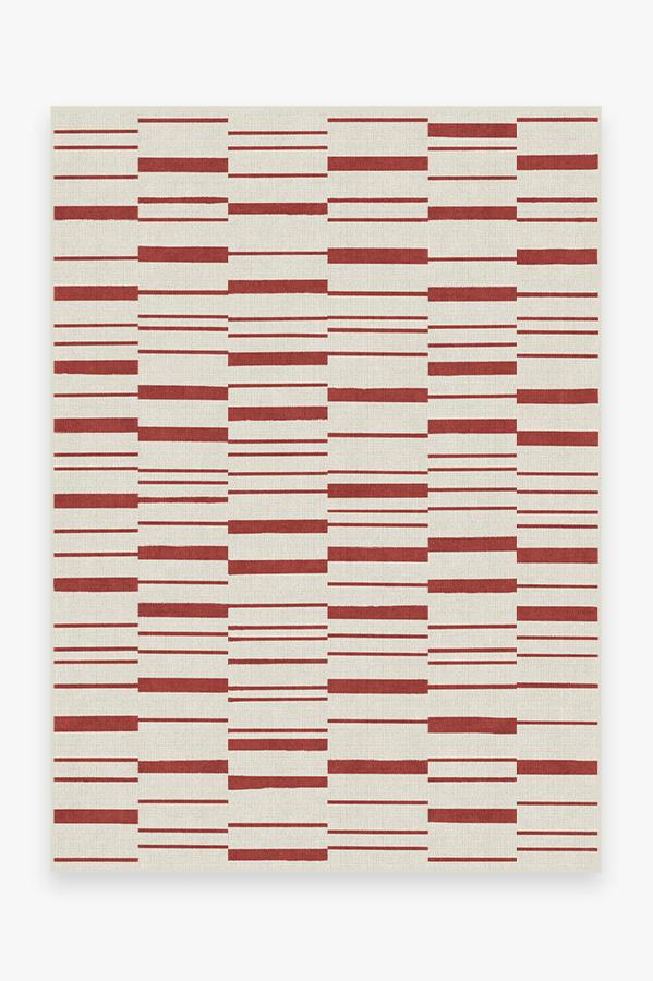 Rag Rug Red/White Stripe 4X6 – Welcome Home by DII