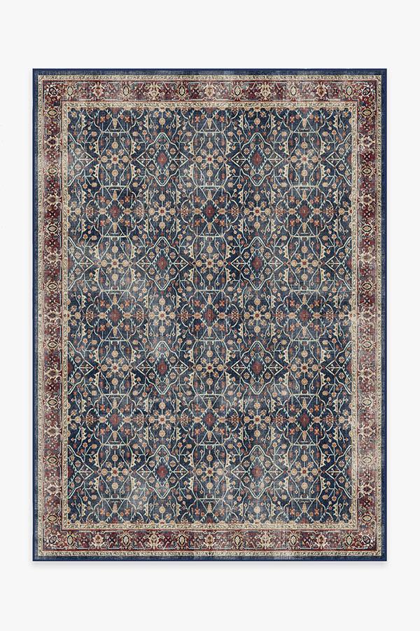 Celestine Teal Blue Rug Washable Rug Ruggable