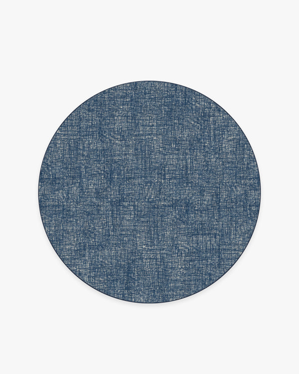 Round Blue Rugs, Washable Area Rugs