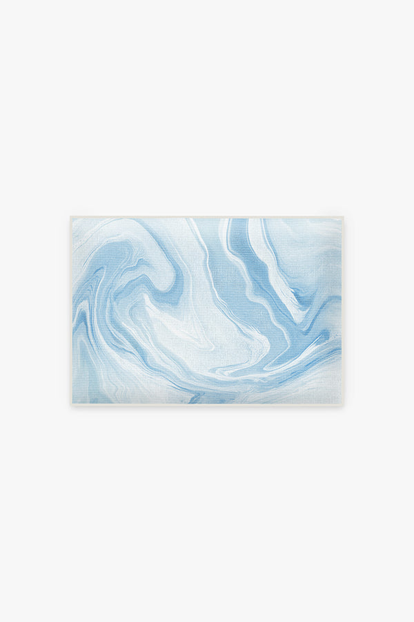 Blue River Bathroom Mat, Abstract Bath Mat, 50x80cm or 19x31