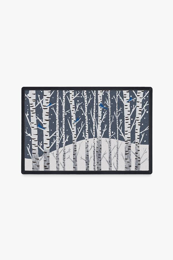 Holly Branches Pattern Door Mat Winter Doormat Welcome Mat 