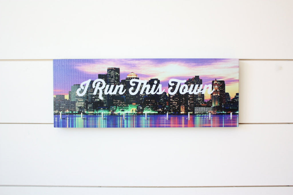 Medal Holder I Run This Town Medium Full Color City Skyline York Sign Shop