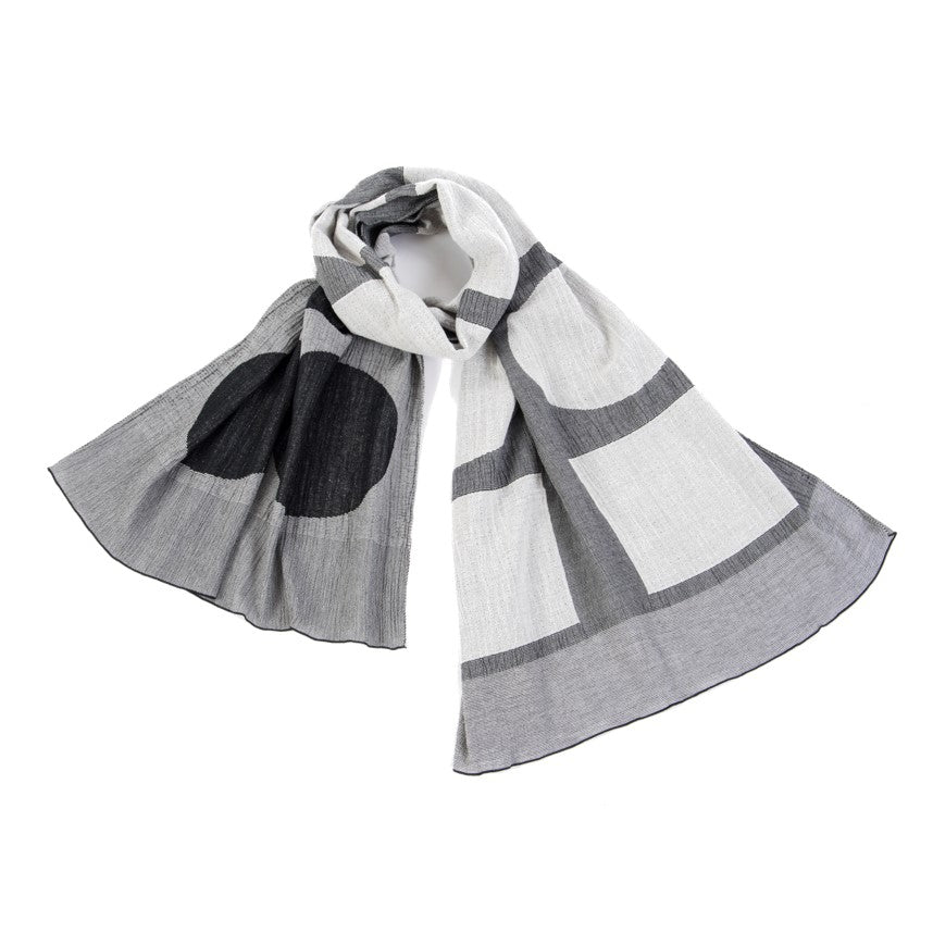 black and white oversized scarf