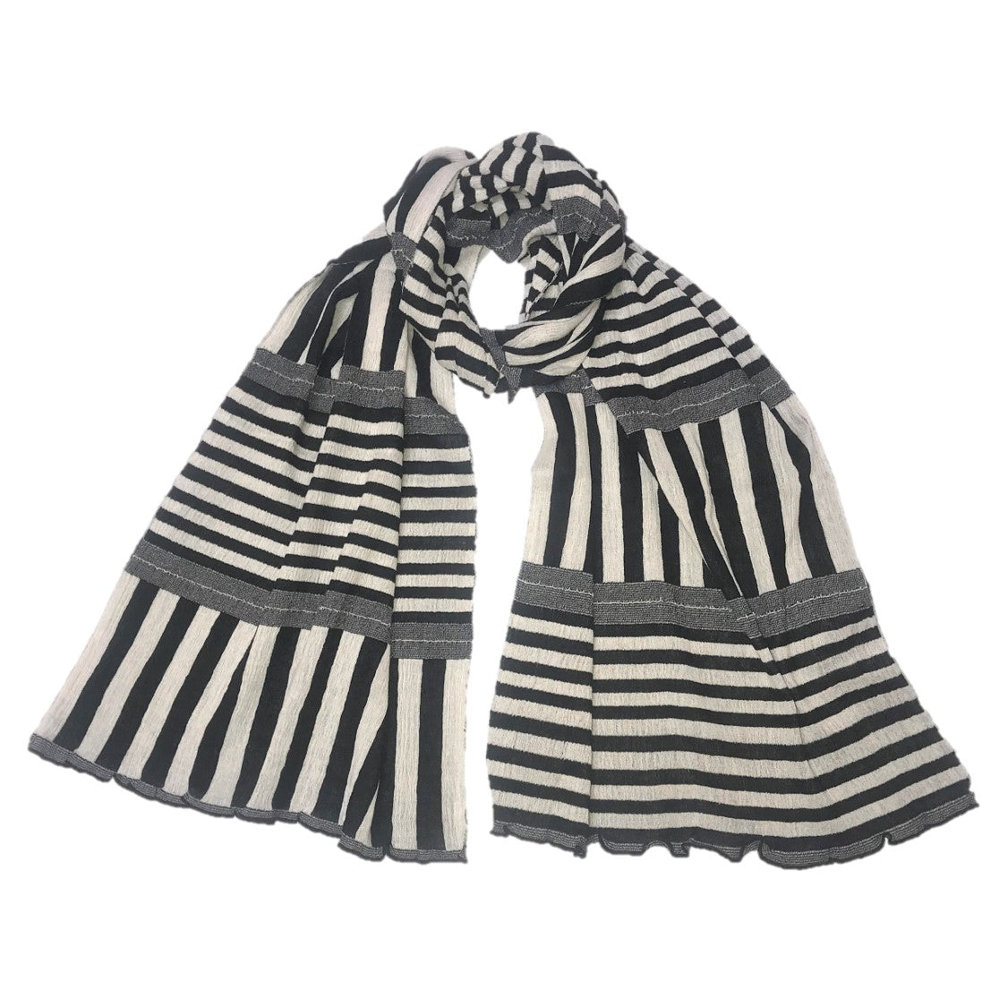 black and white oversized scarf