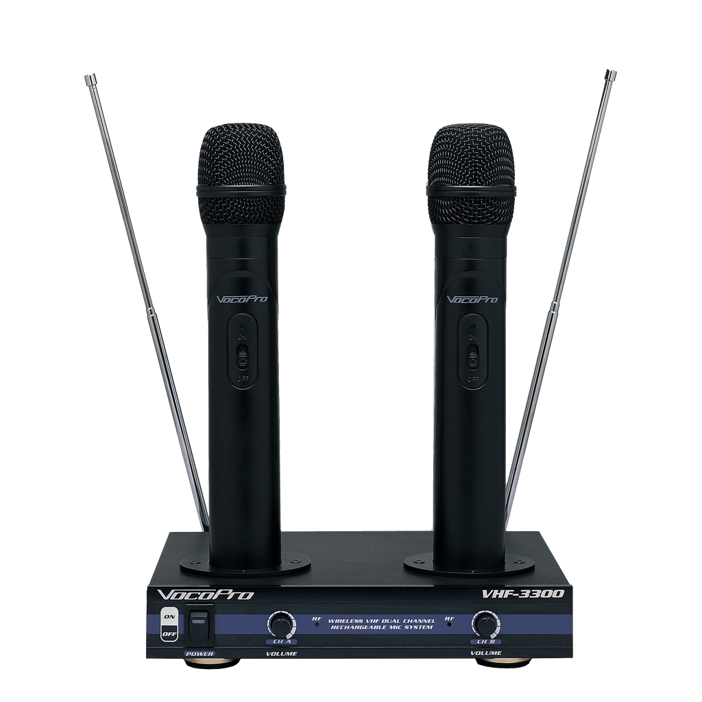 VocoPro Dual Wireless Rechargeable Mic System
