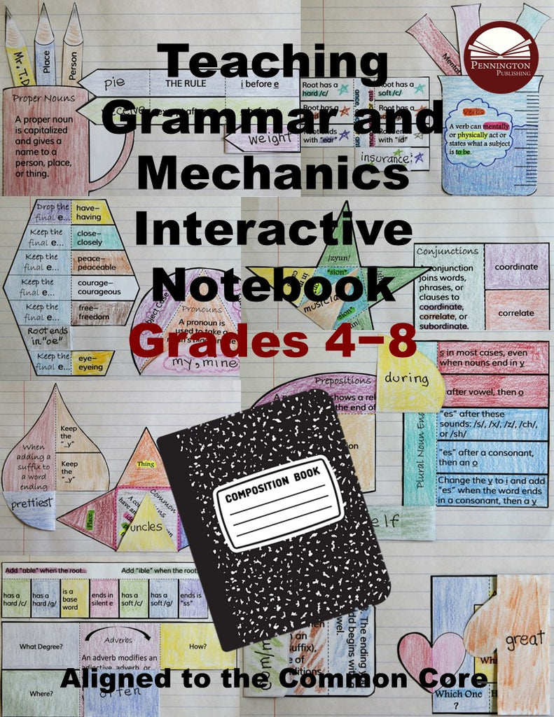 Grammar, Usage, and Mechanics Interactive Notebook Grades 4-8 ...