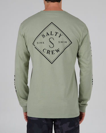 IN FISHING WE TRUST PREM L/S - Sage green