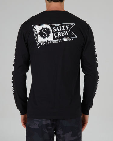 Salty Crew Fishing Club Boys L/S Boys Tee - Athletic Heather