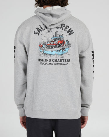 Salty Crew Outskirts UV Hood - Black Heather - Large