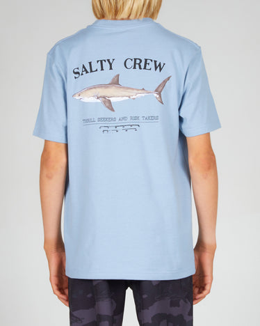 FISH AND CHIPS BOYS S/S TEE - Marine Blue