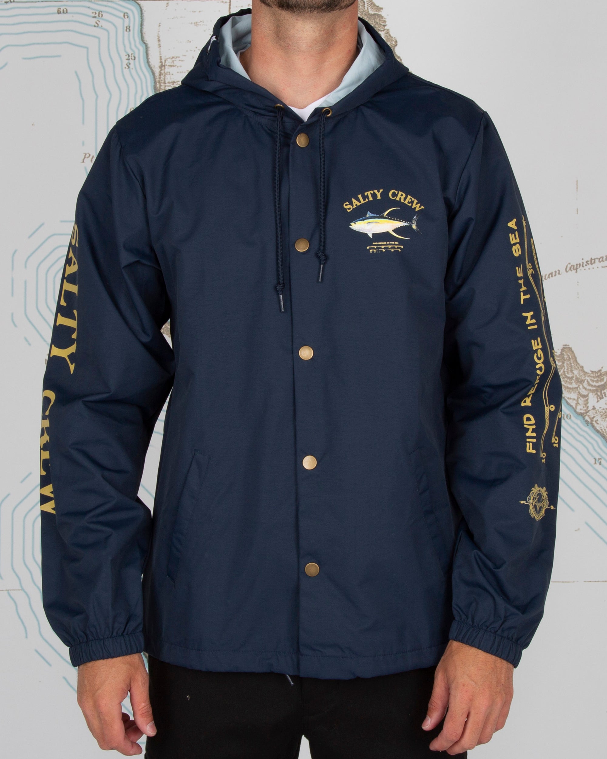 Salty Crew - Tippet Black Snap Jacket