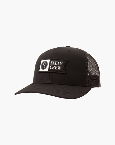 Salty Crew Youth Gone Fishing Foamy Trucker Snapback Hat - Black